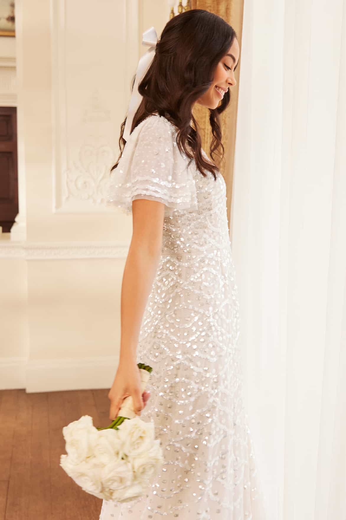 Deco Dot Gloss Ankle Gown - Image 7