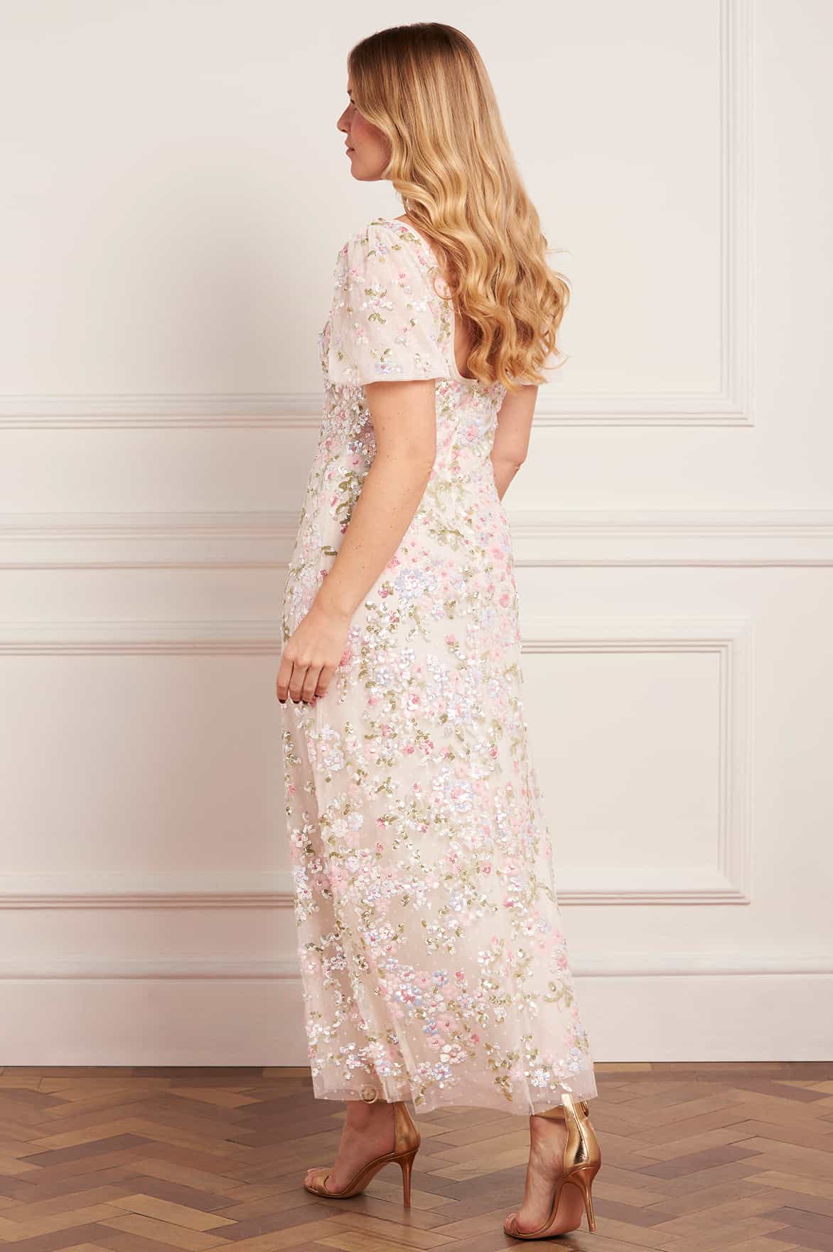 Dream Garland Puff Sleeve Ankle Gown - Image 5