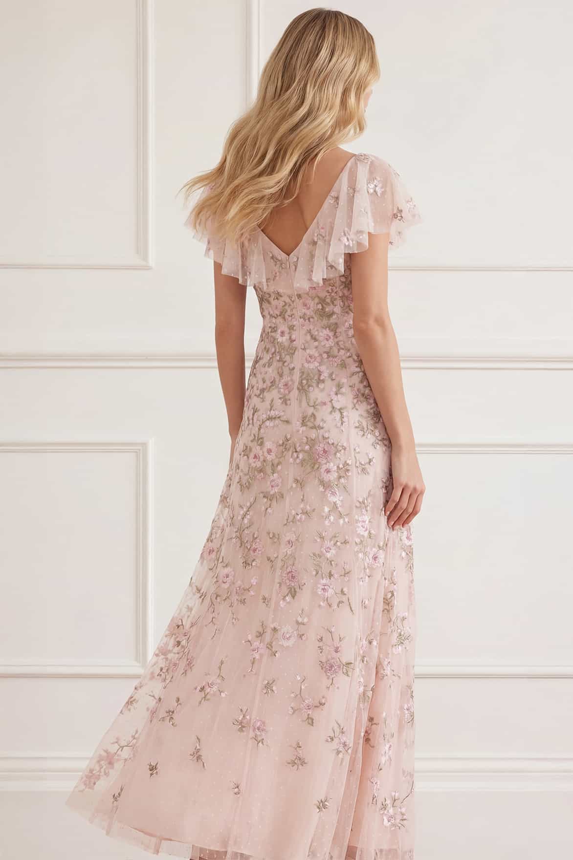 Eden Rose V-Neck Ankle Gown - Image 5