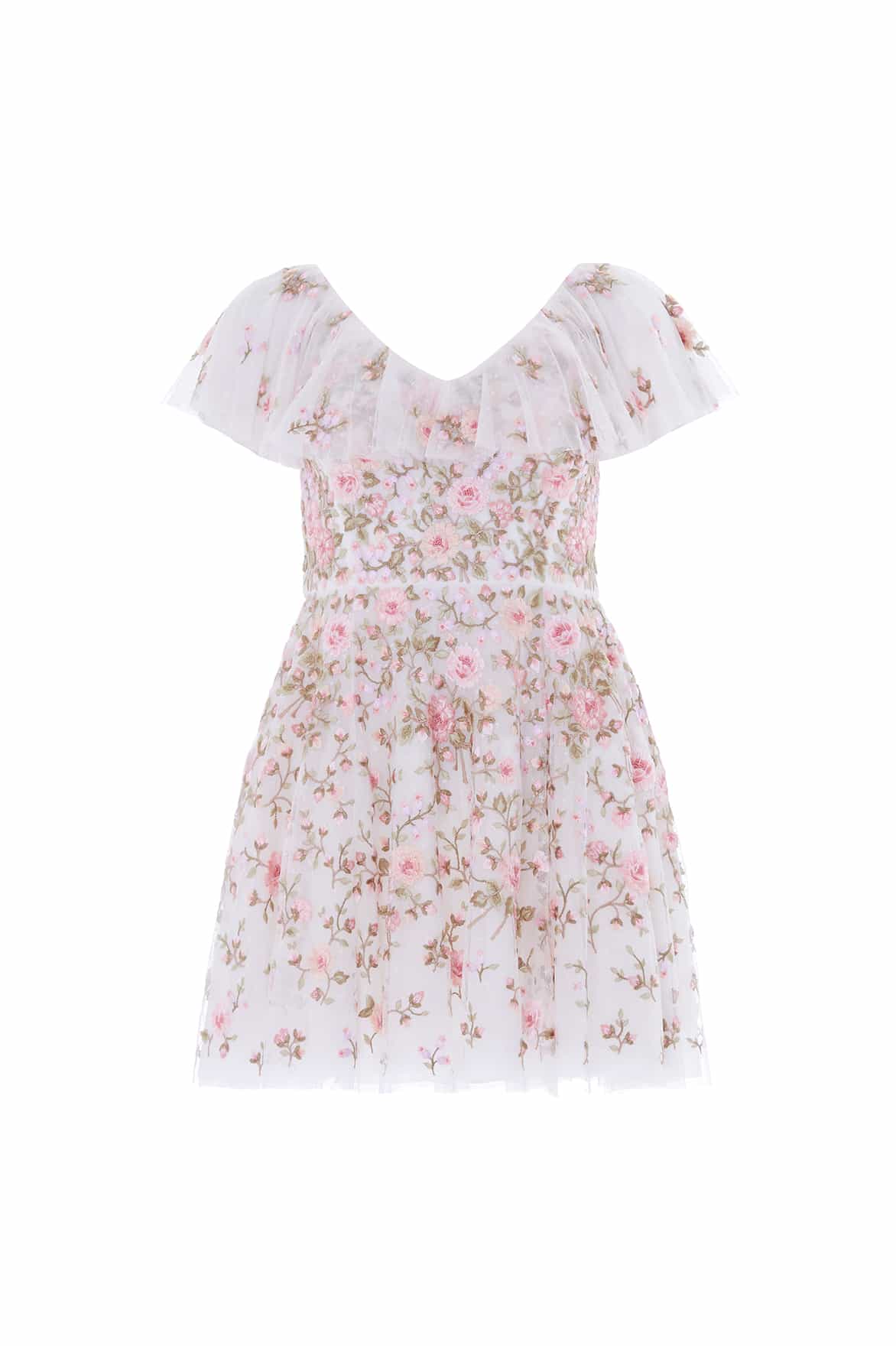 Eden Rose V-Neck Micro Mini Dress - Image 2