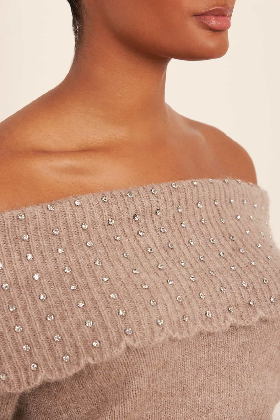 Embellished Bardot Jumper - Image 4