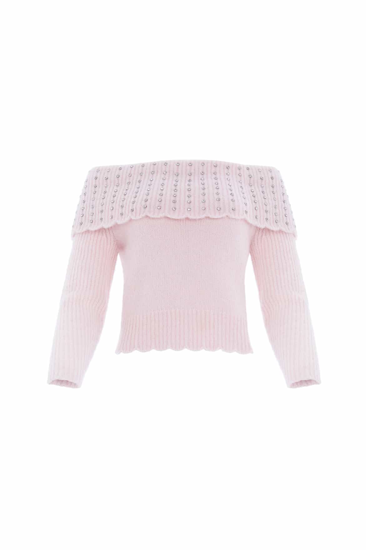 Embellished Bardot Jumper - Image 3