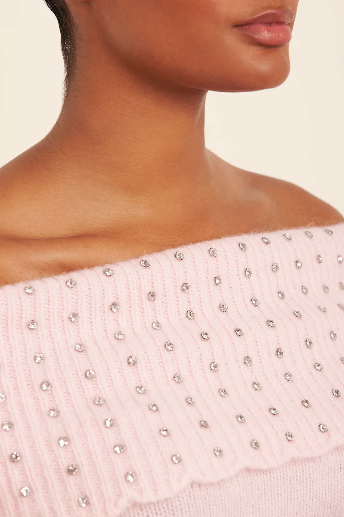 Embellished Bardot Jumper - Image 4