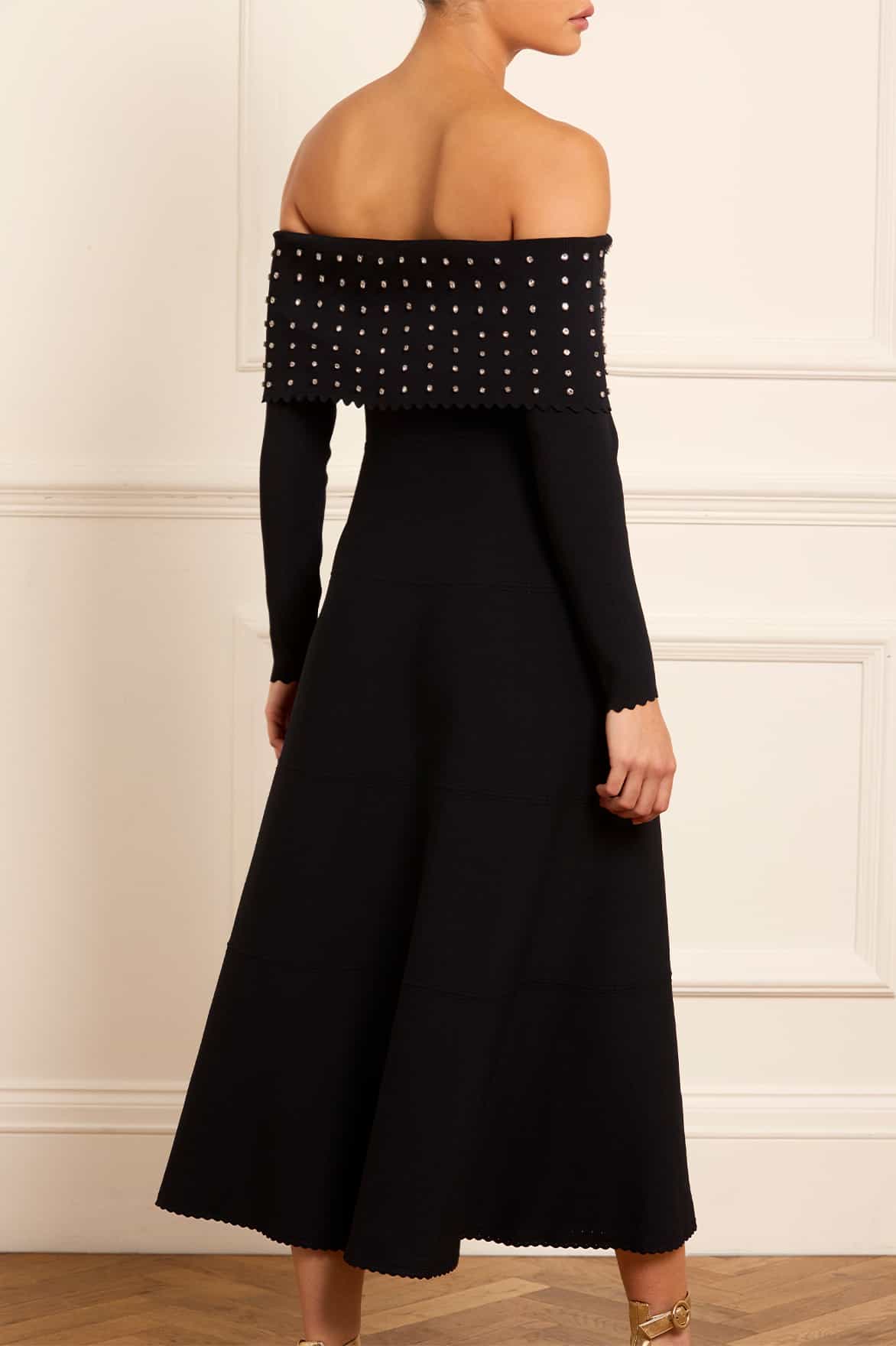 Embellished Bardot Knit Gown - Image 5