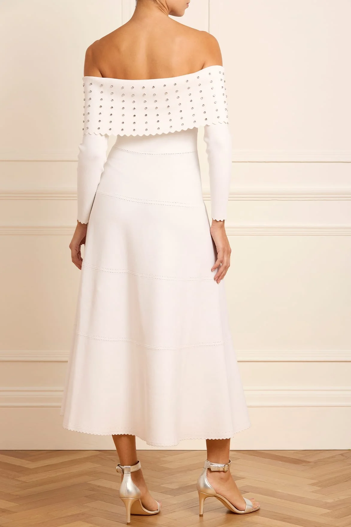 Embellished Bardot Knit Gown - Image 4