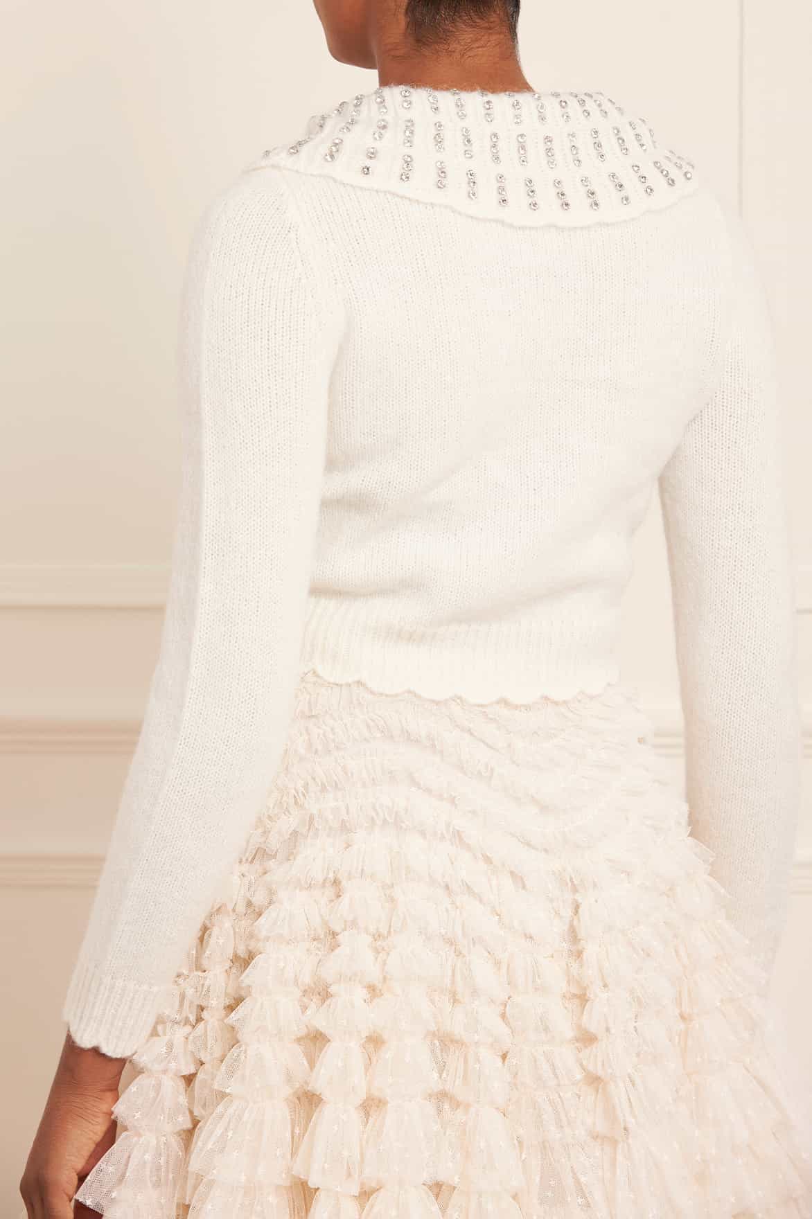 Embellished Collar Short Cardigan - Image 5
