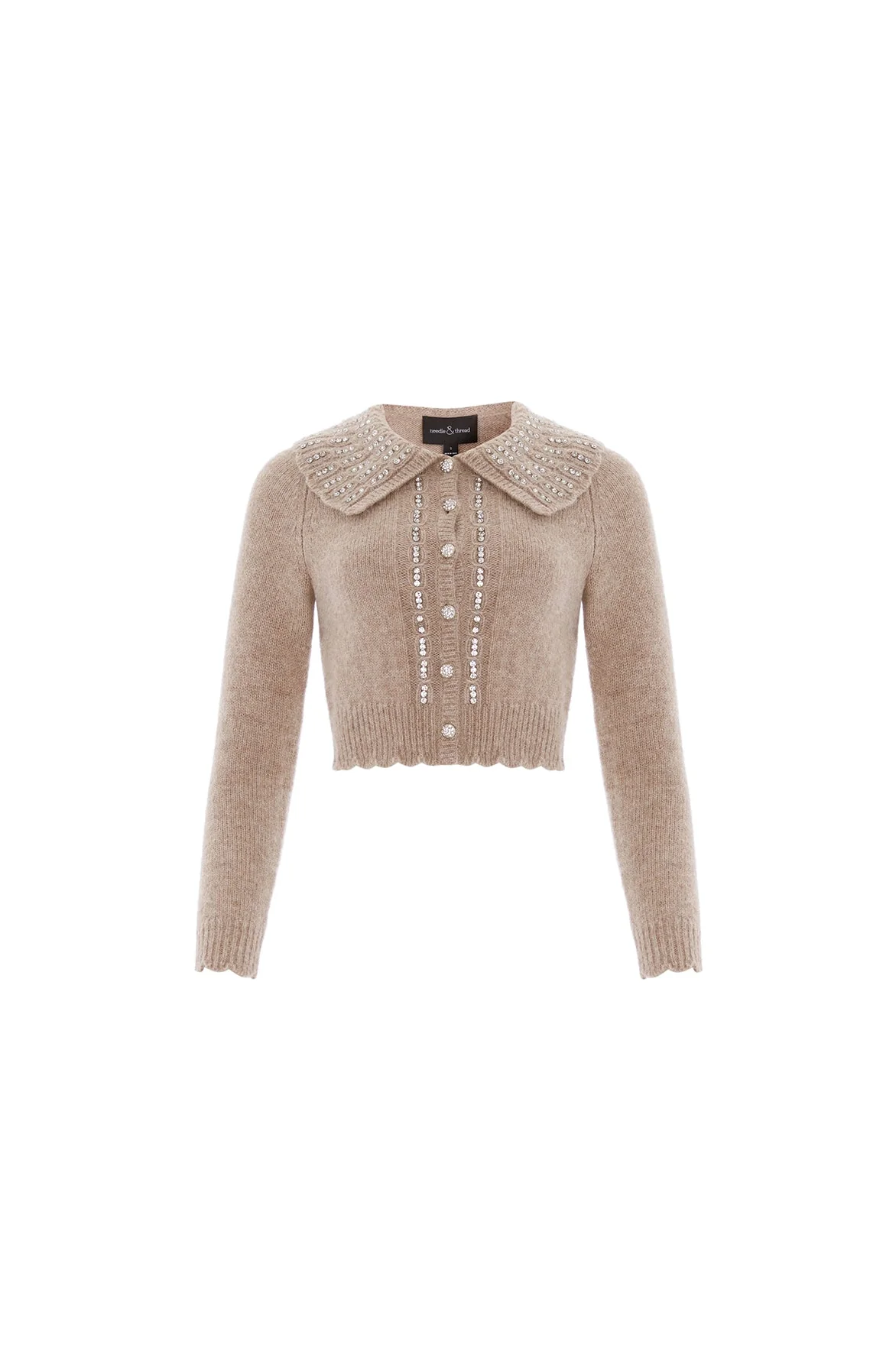 Embellished Collar Short Cardigan - Image 3