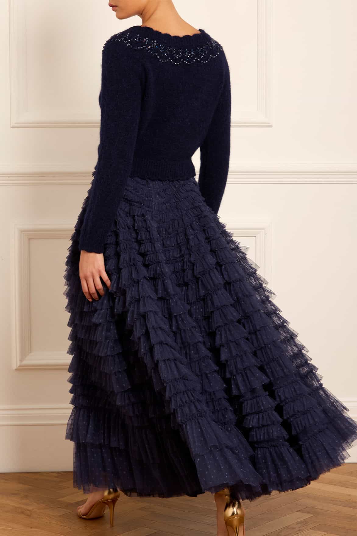 Embellished V-Neck Short Cardigan - Image 5
