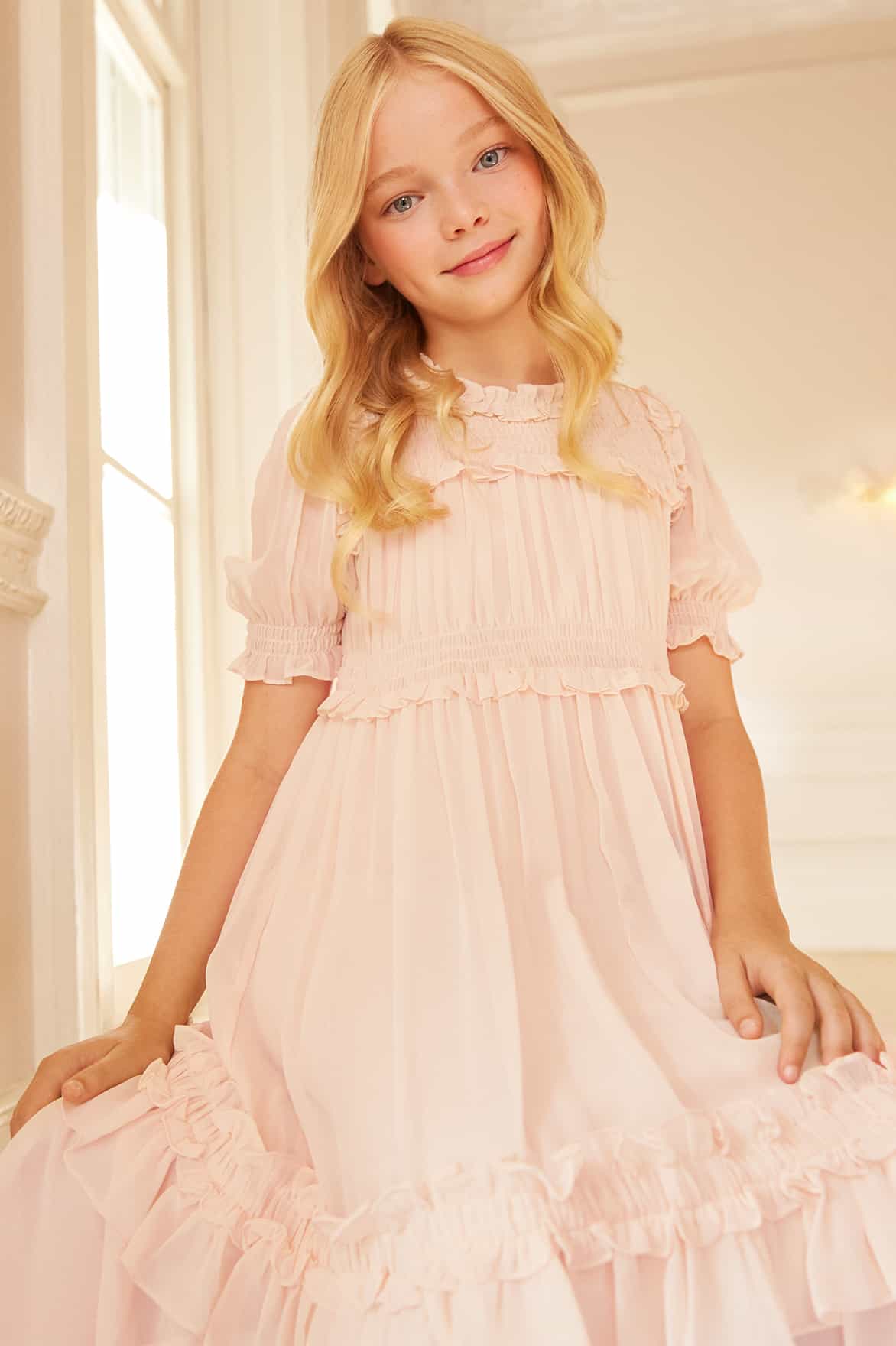 Emilia Georgette Kids Dress - Image 5