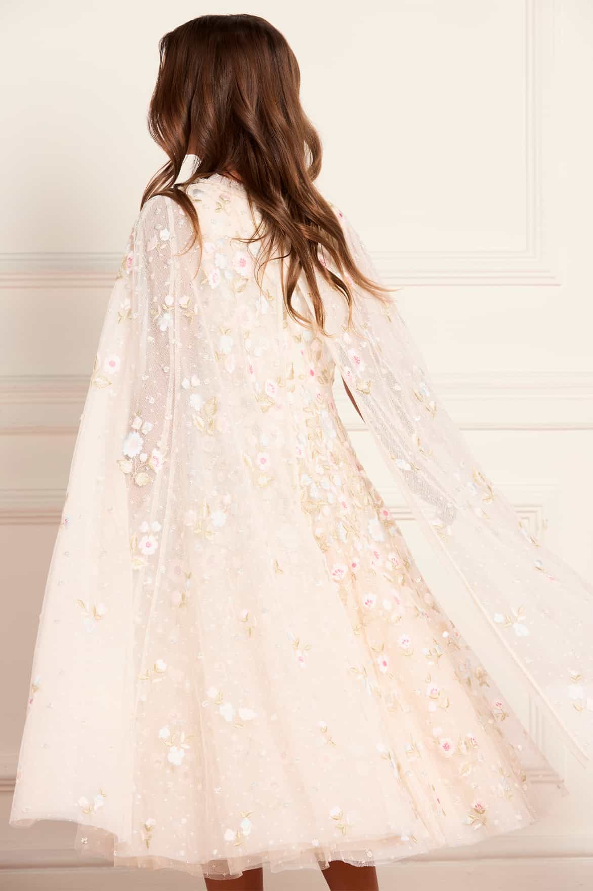 Ethereal Blooms Cape Kids Dress - Image 4