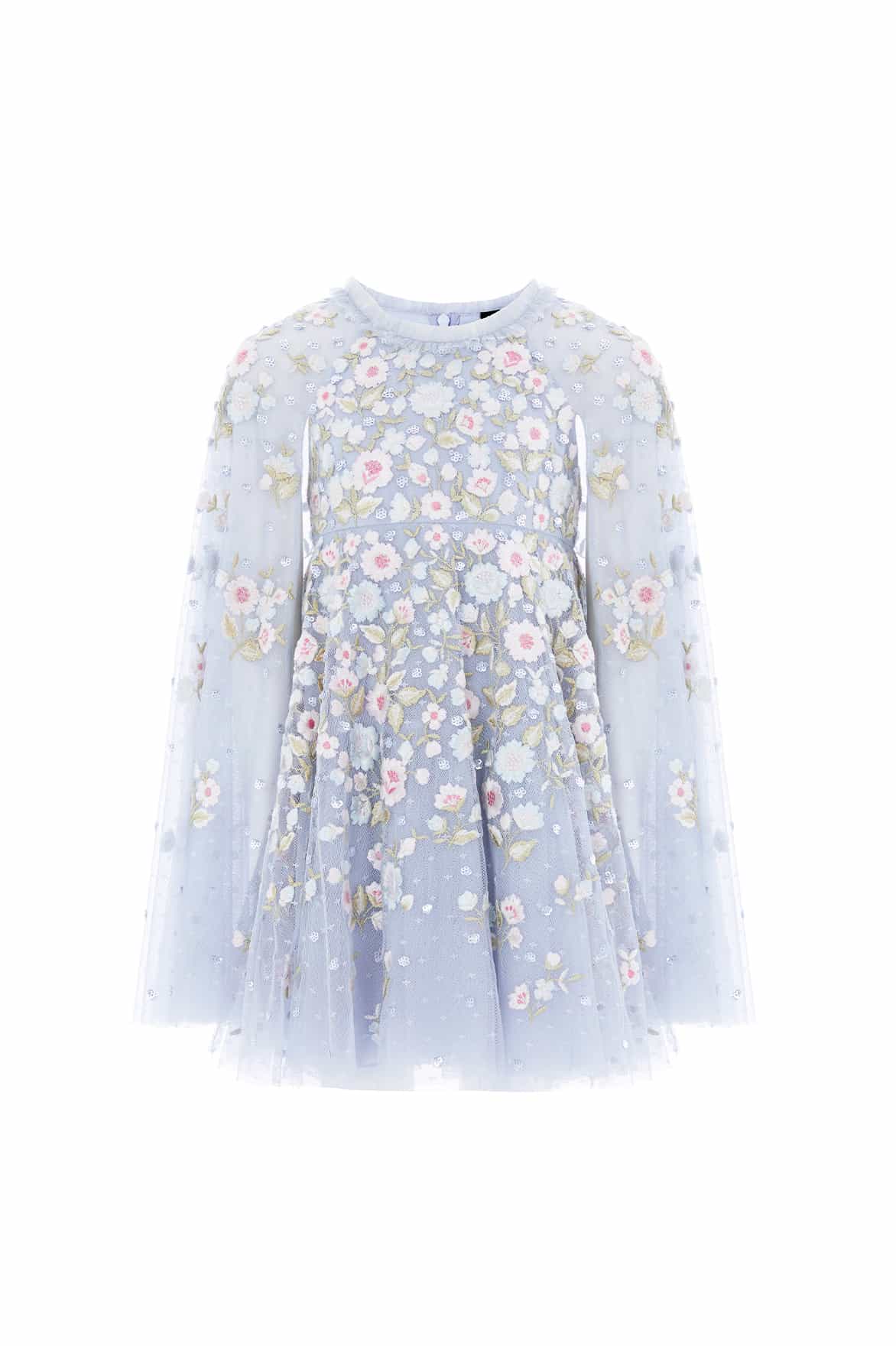Ethereal Blooms Cape Kids Dress - Image 2
