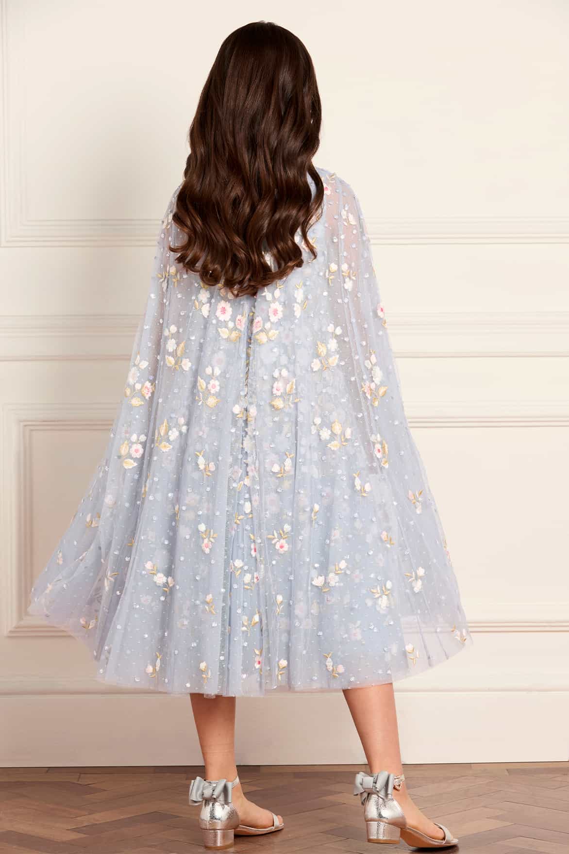 Ethereal Blooms Cape Kids Dress - Image 4