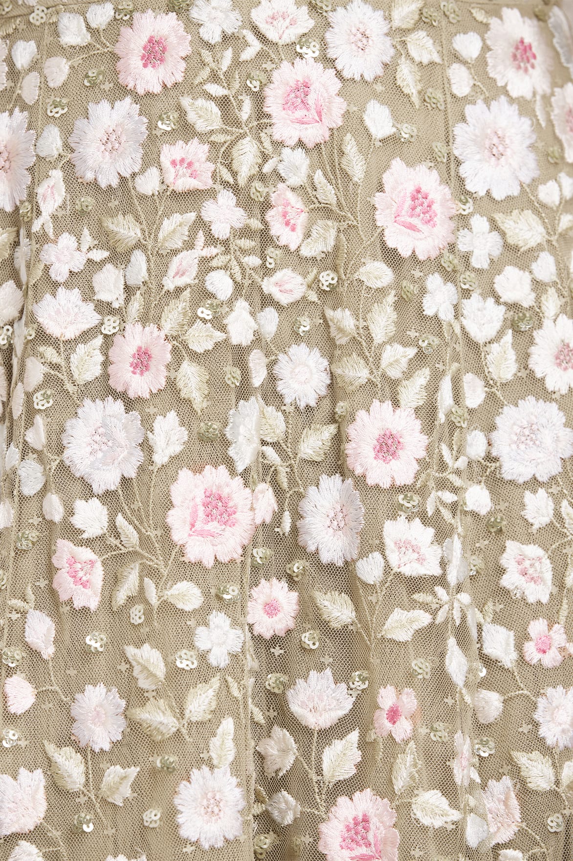 Ethereal Blooms Cape Sleeve Ankle Gown - Image 4