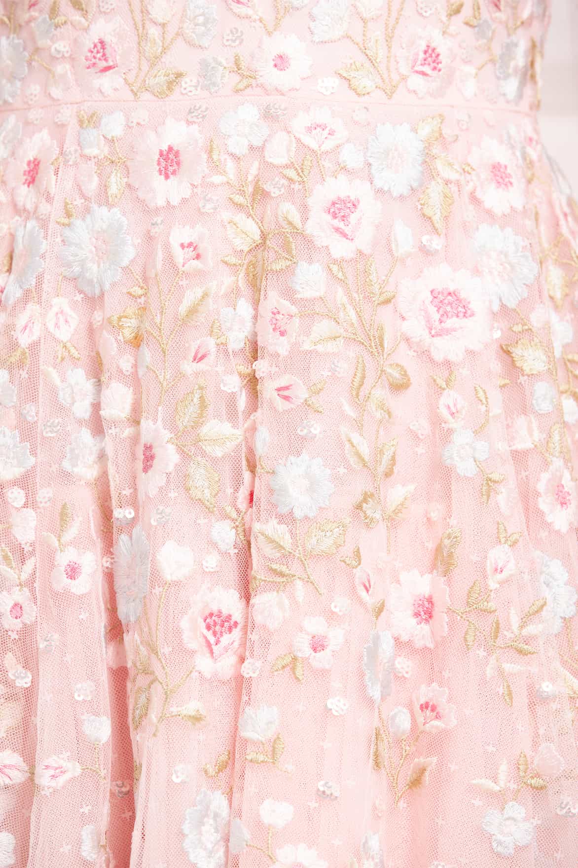 Ethereal Blooms Cape Sleeve Micro Mini Dress - Image 4