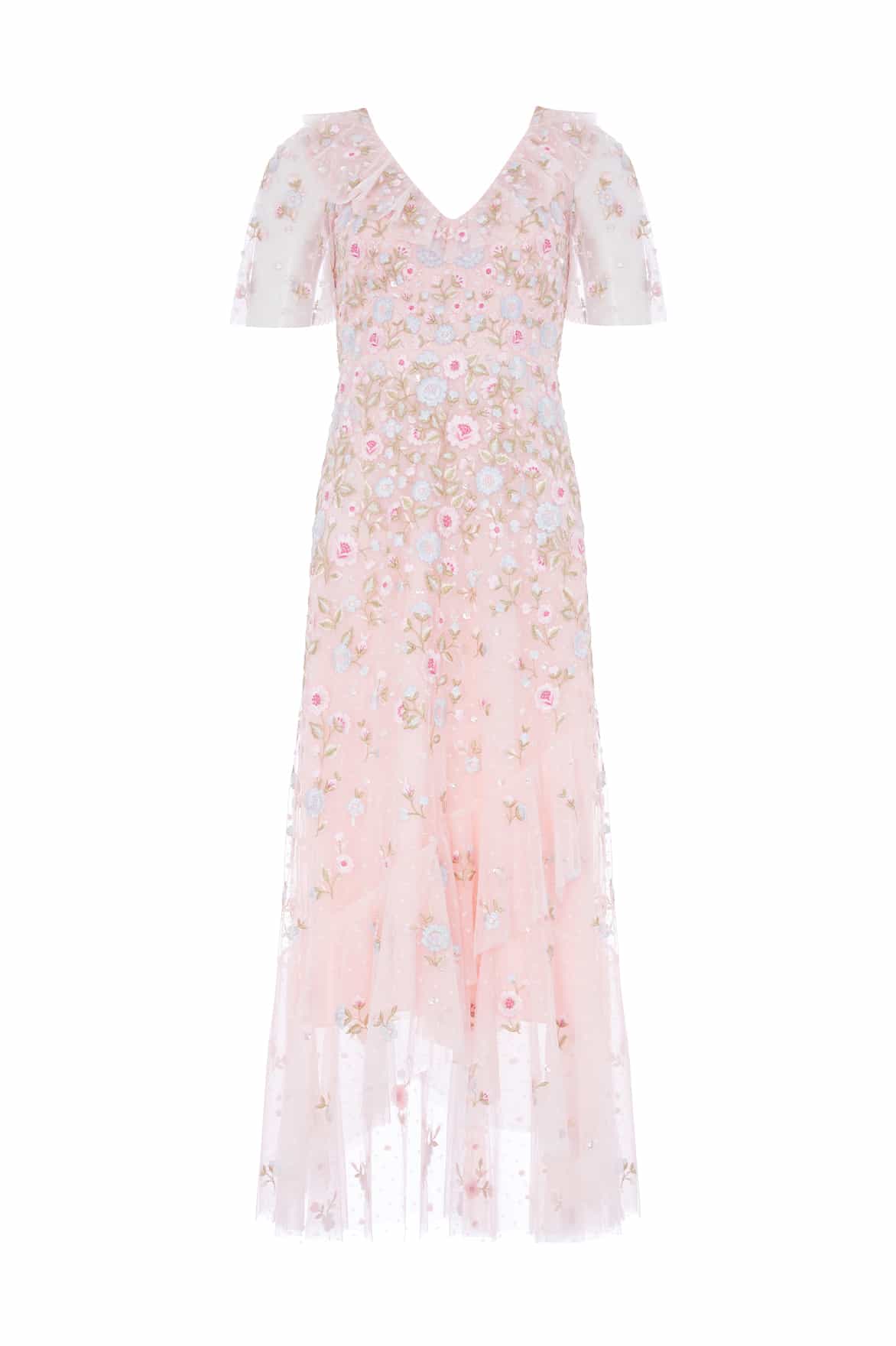 Ethereal Blooms Frill Ankle Gown - Image 3