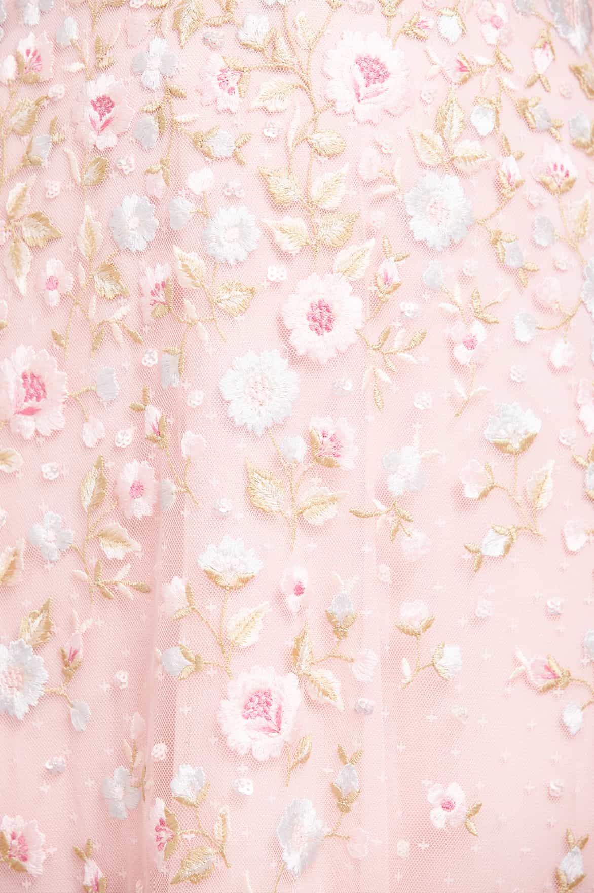 Ethereal Blooms Frill Ankle Gown - Image 6
