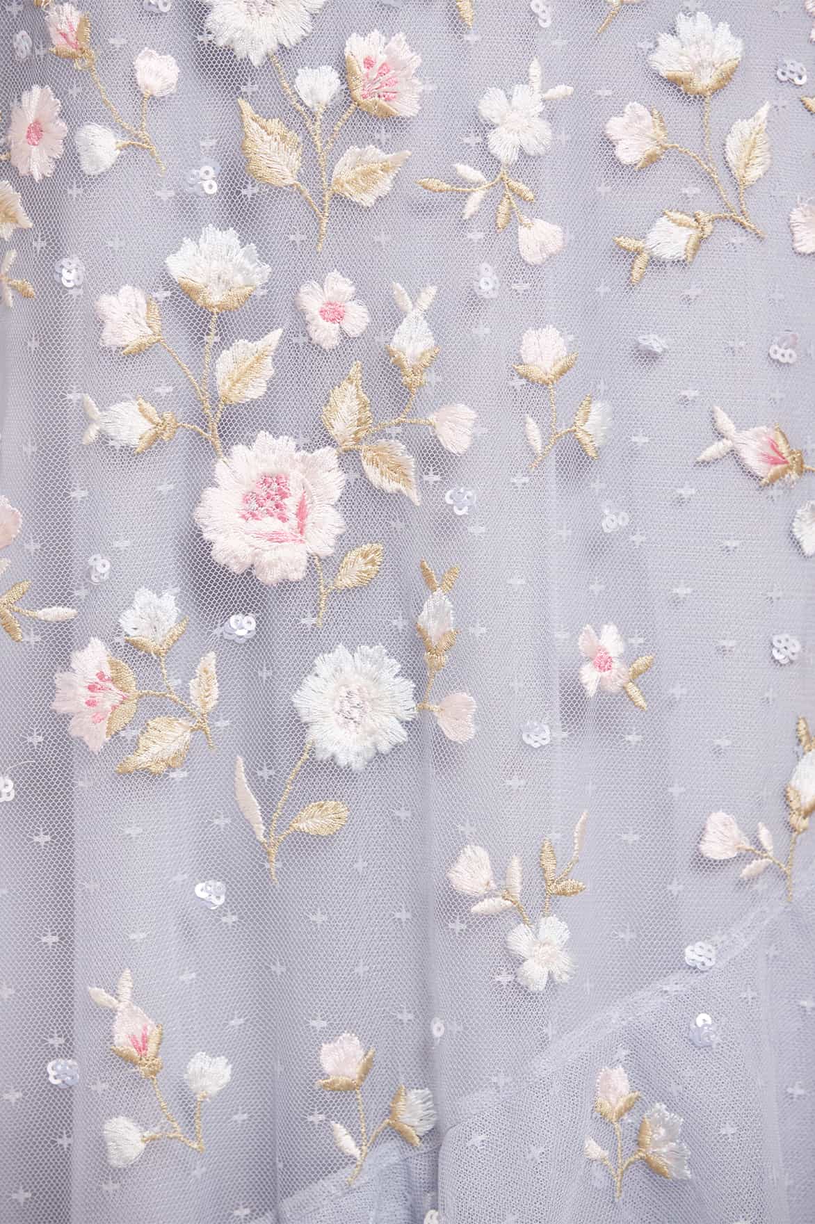 Ethereal Blooms Frill Ankle Gown - Image 4