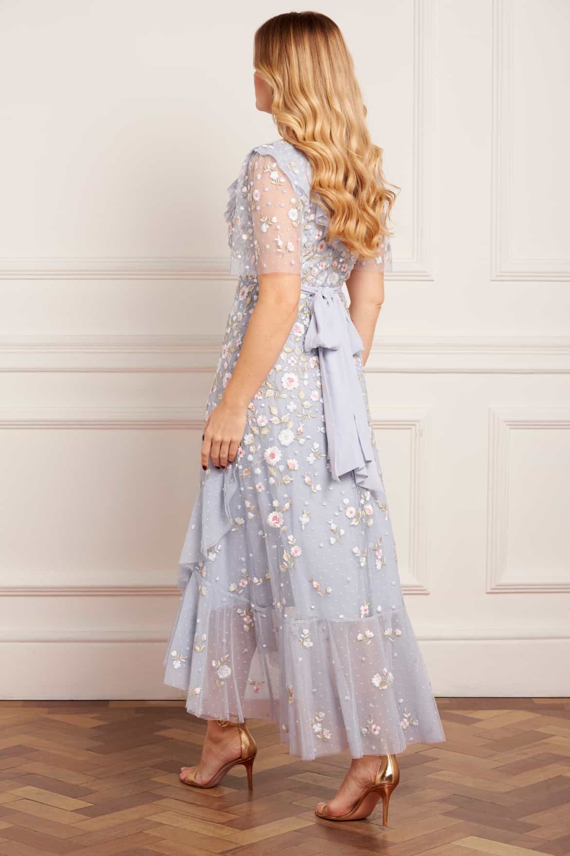 Ethereal Blooms Frill Ankle Gown - Image 5
