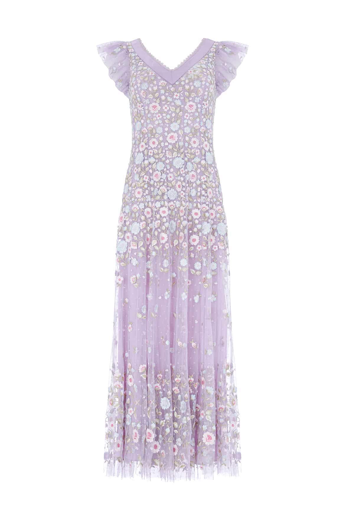 Ethereal Blooms Short Sleeve Ankle Gown - Image 3
