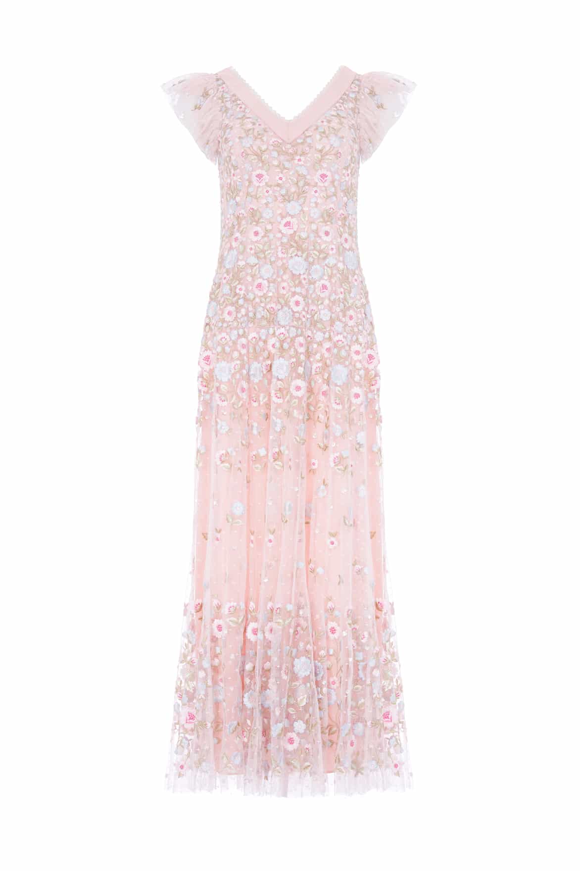 Ethereal Blooms Short Sleeve Ankle Gown - Image 3