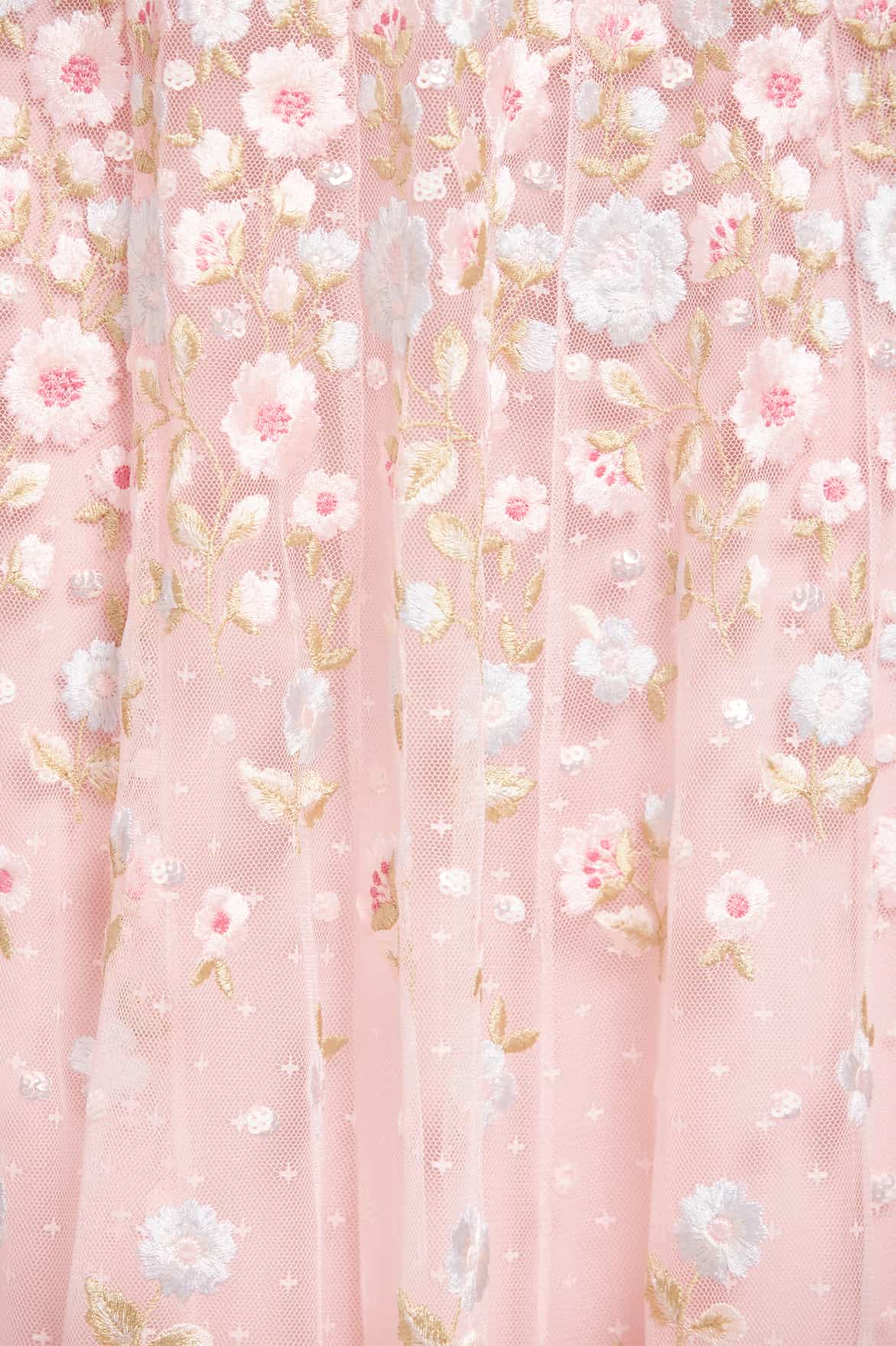 Ethereal Blooms Short Sleeve Ankle Gown - Image 6