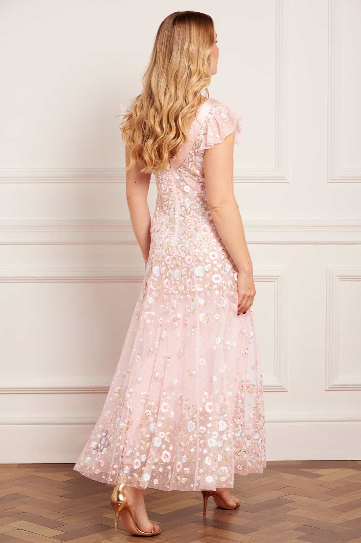 Ethereal Blooms Short Sleeve Ankle Gown - Image 7