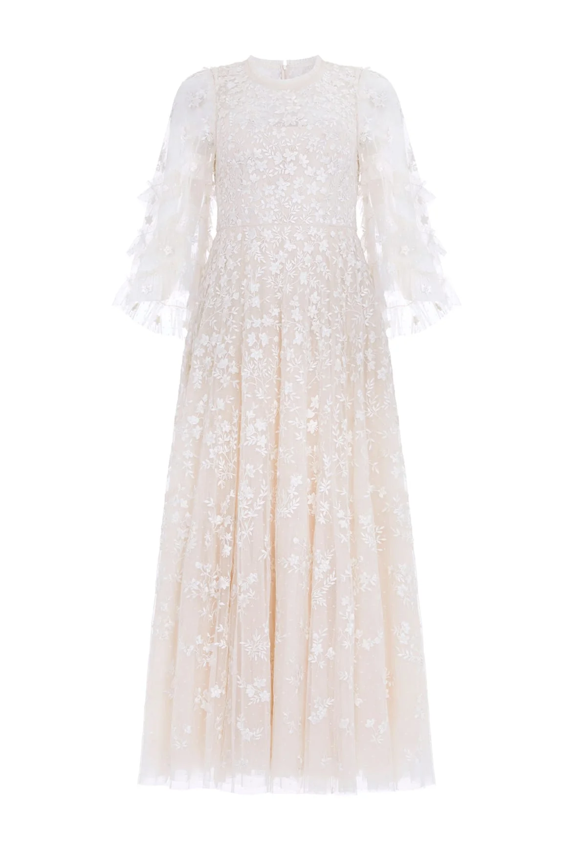 Everett Bloom Round Neck Ankle Gown - Image 3