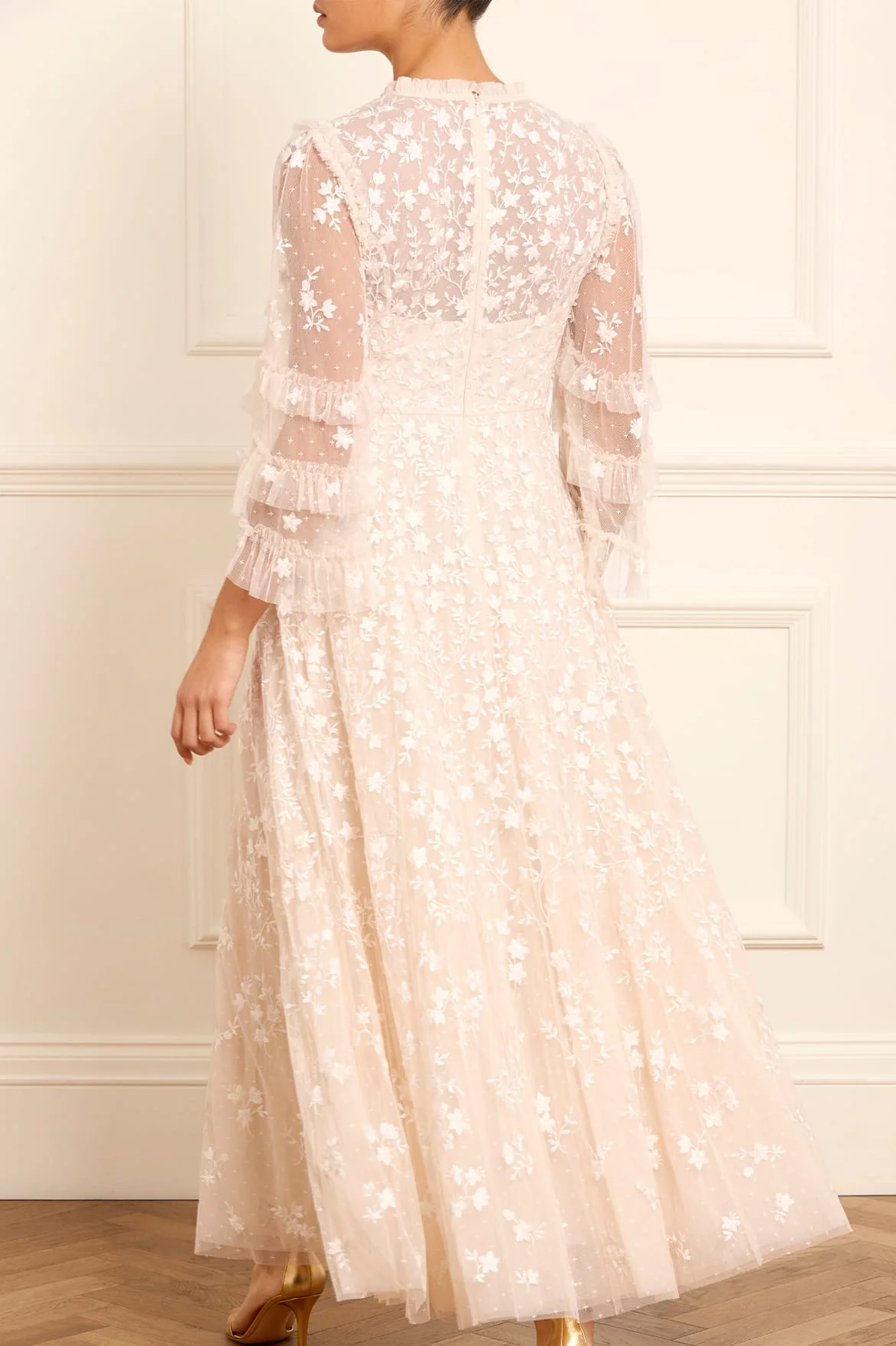 Everett Bloom Round Neck Ankle Gown - Image 6