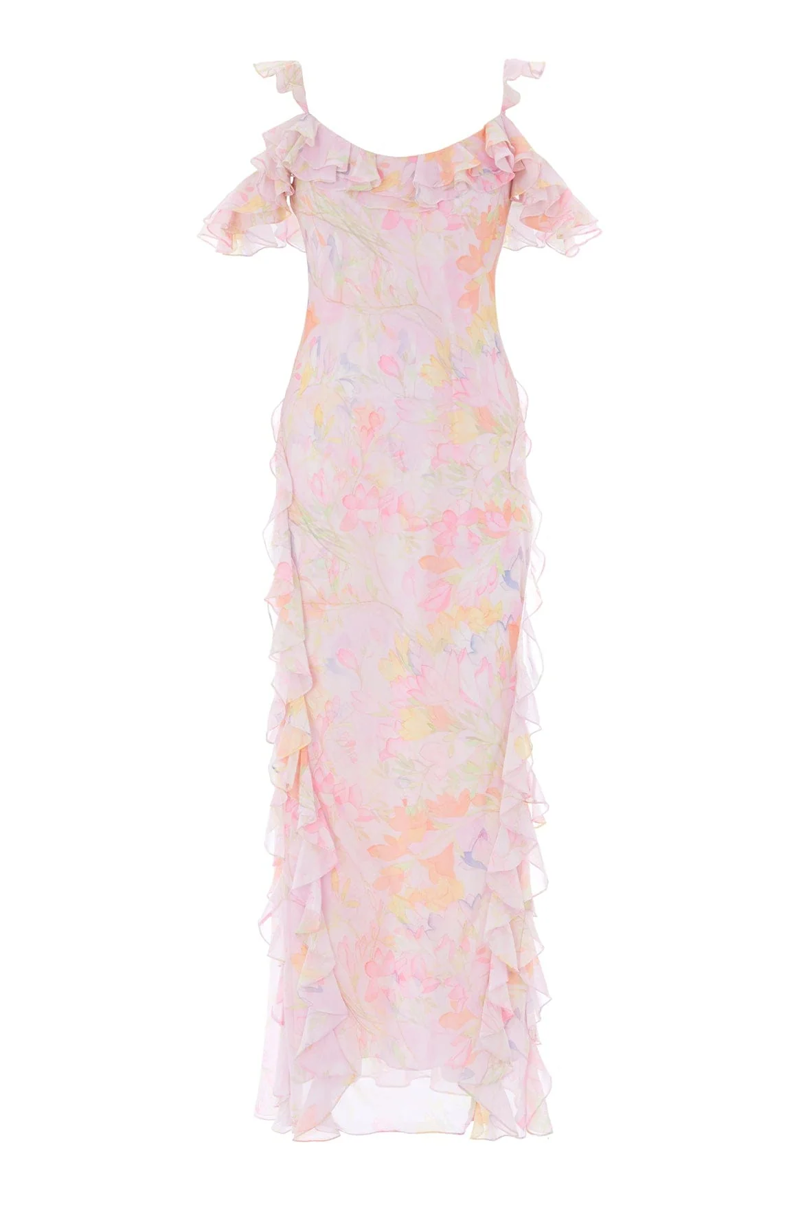 Floating Freesias Georgette Cami Gown - Image 2