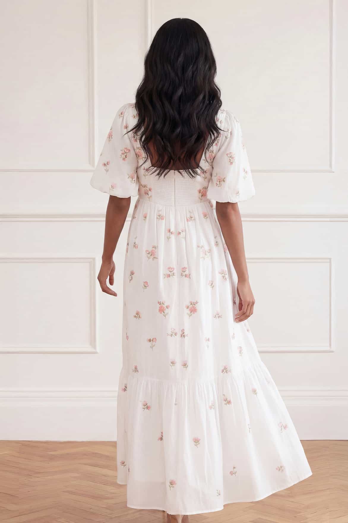 Flora Ditsy Cotton Ankle Gown - Image 4