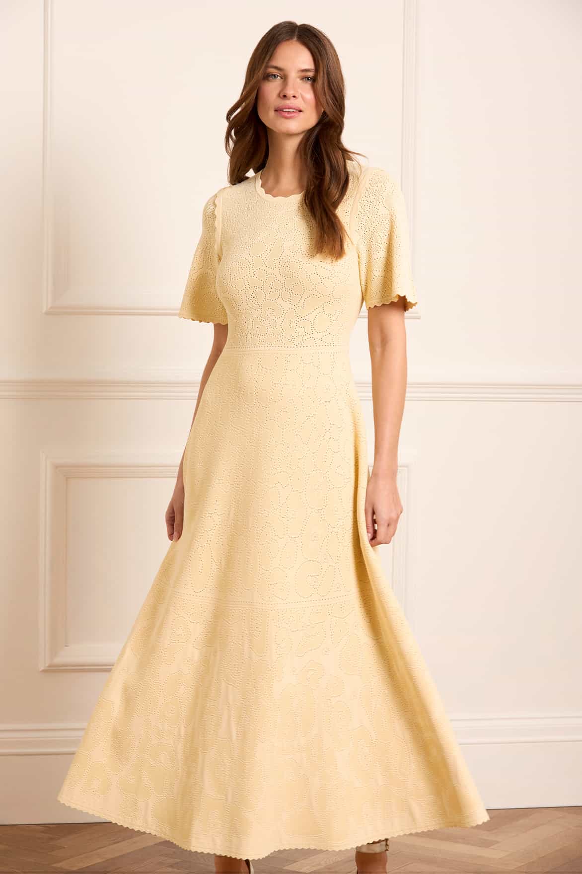 Floral Pointelle Knit Gown - Image 3