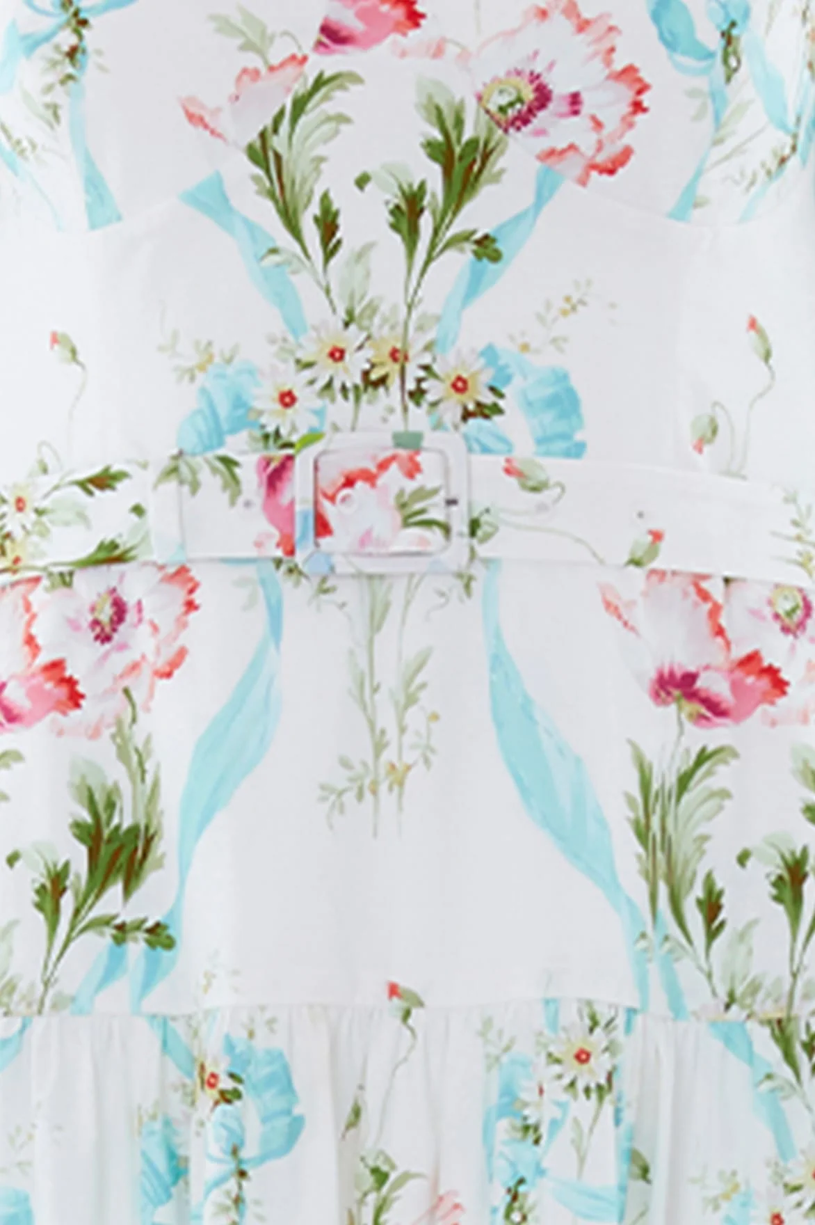 Floral Ribbon Cotton Ballerina Dress - Image 4