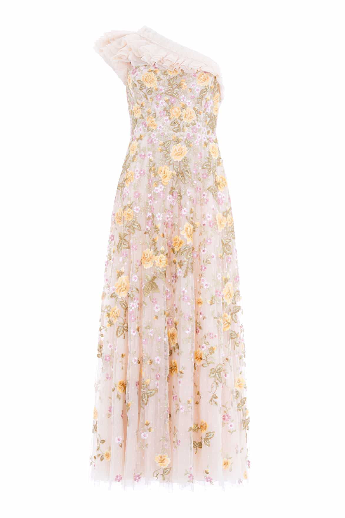Florine One-Shoulder Ankle Gown - Image 3