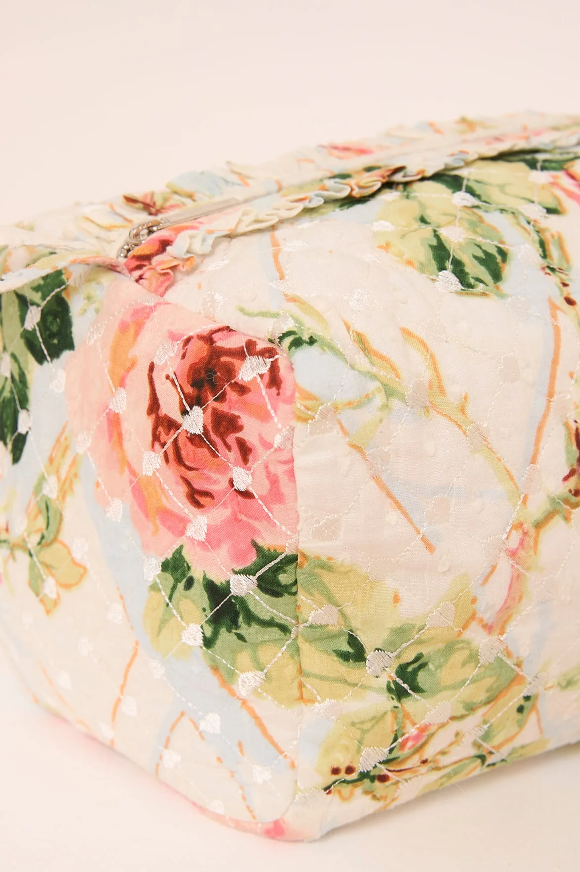 Harlequin Rose Medium Quilted Makeup Bag - Image 3