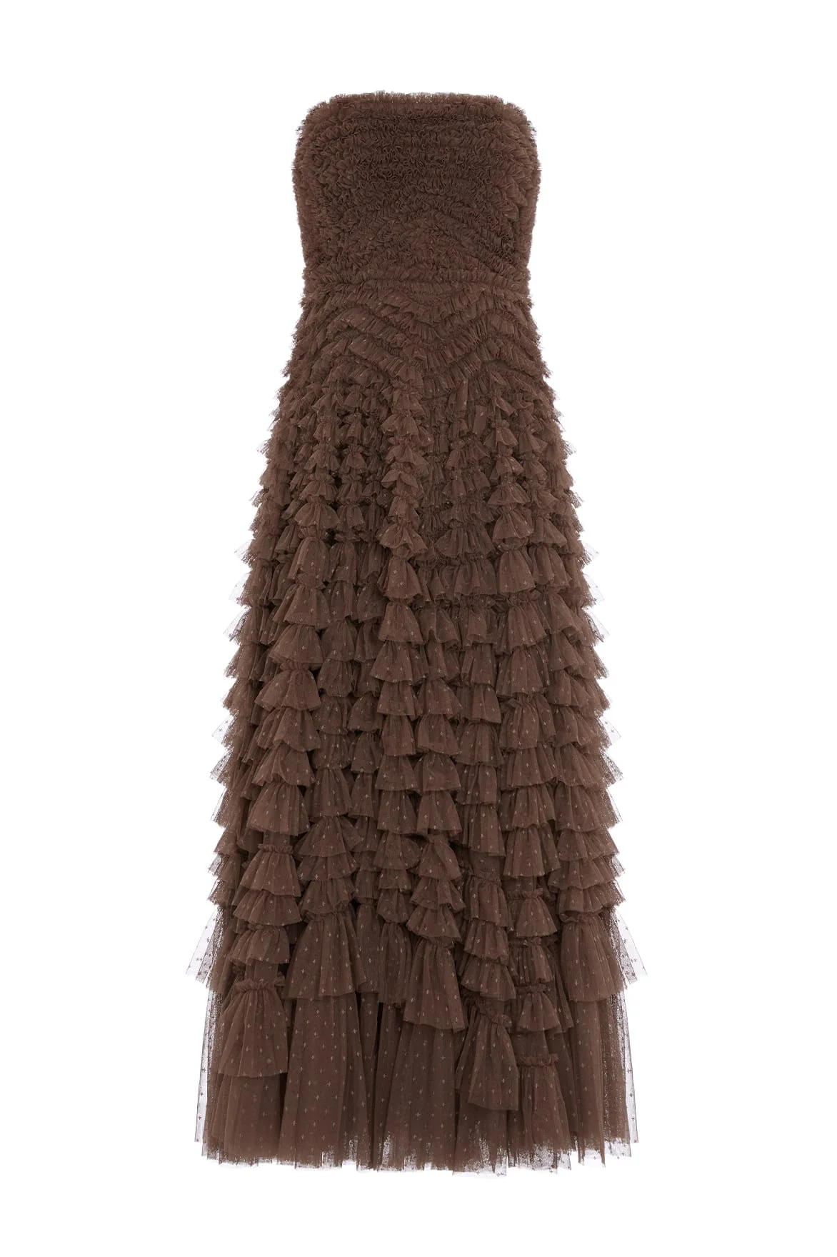 Hattie Ruffle Strapless Ankle Gown - Image 3