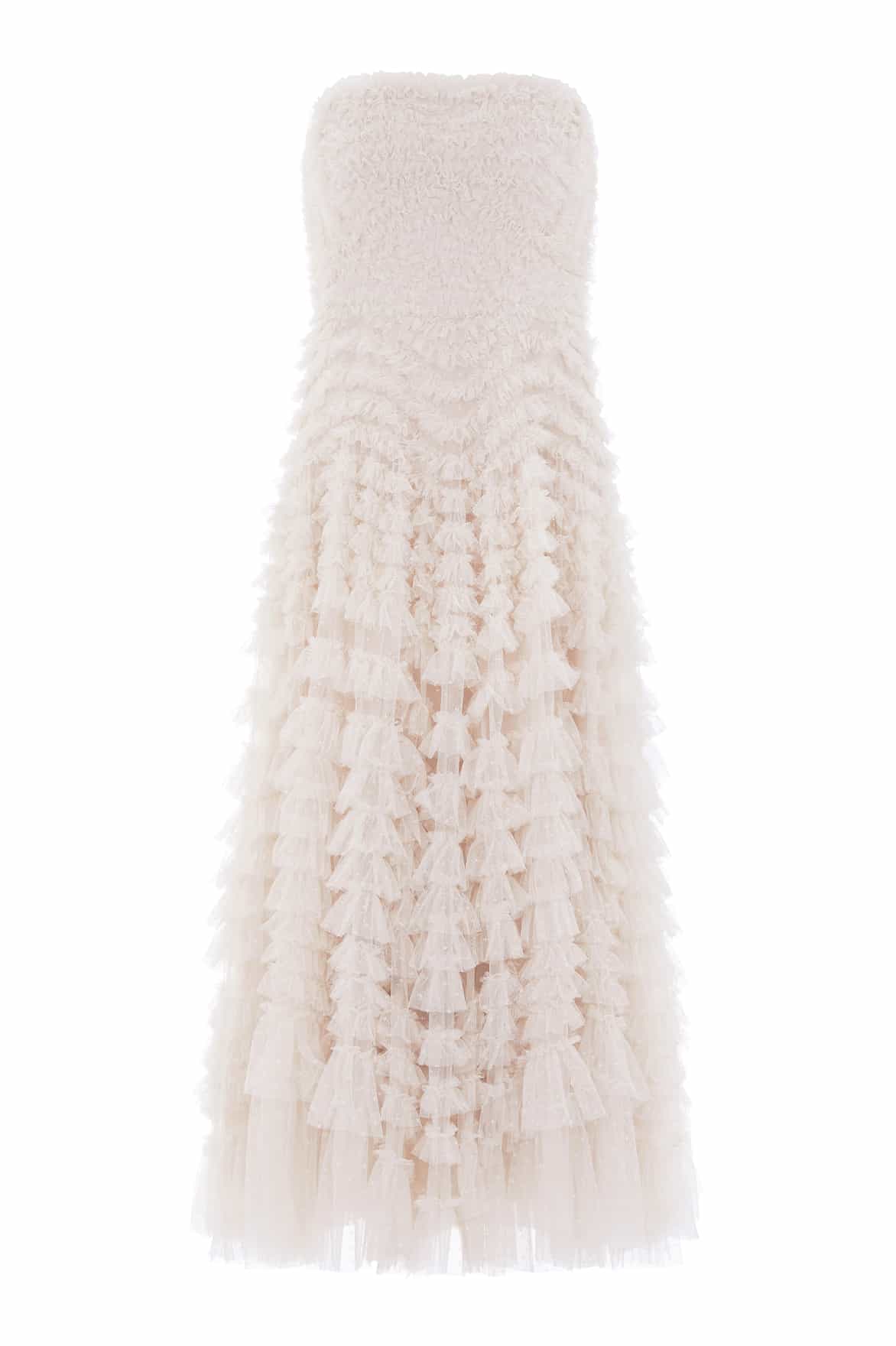 Hattie Ruffle Strapless Ankle Gown - Image 3