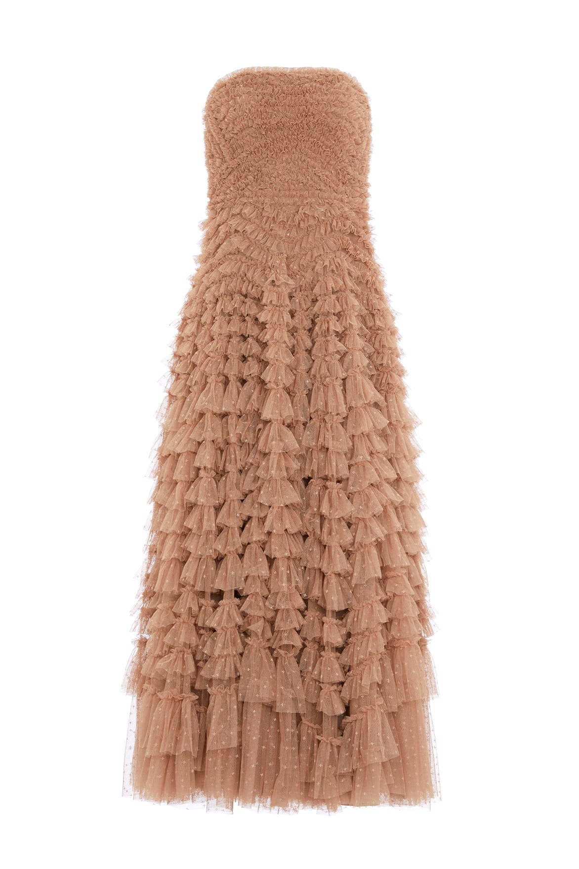 Hattie Ruffle Strapless Ankle Gown - Image 3