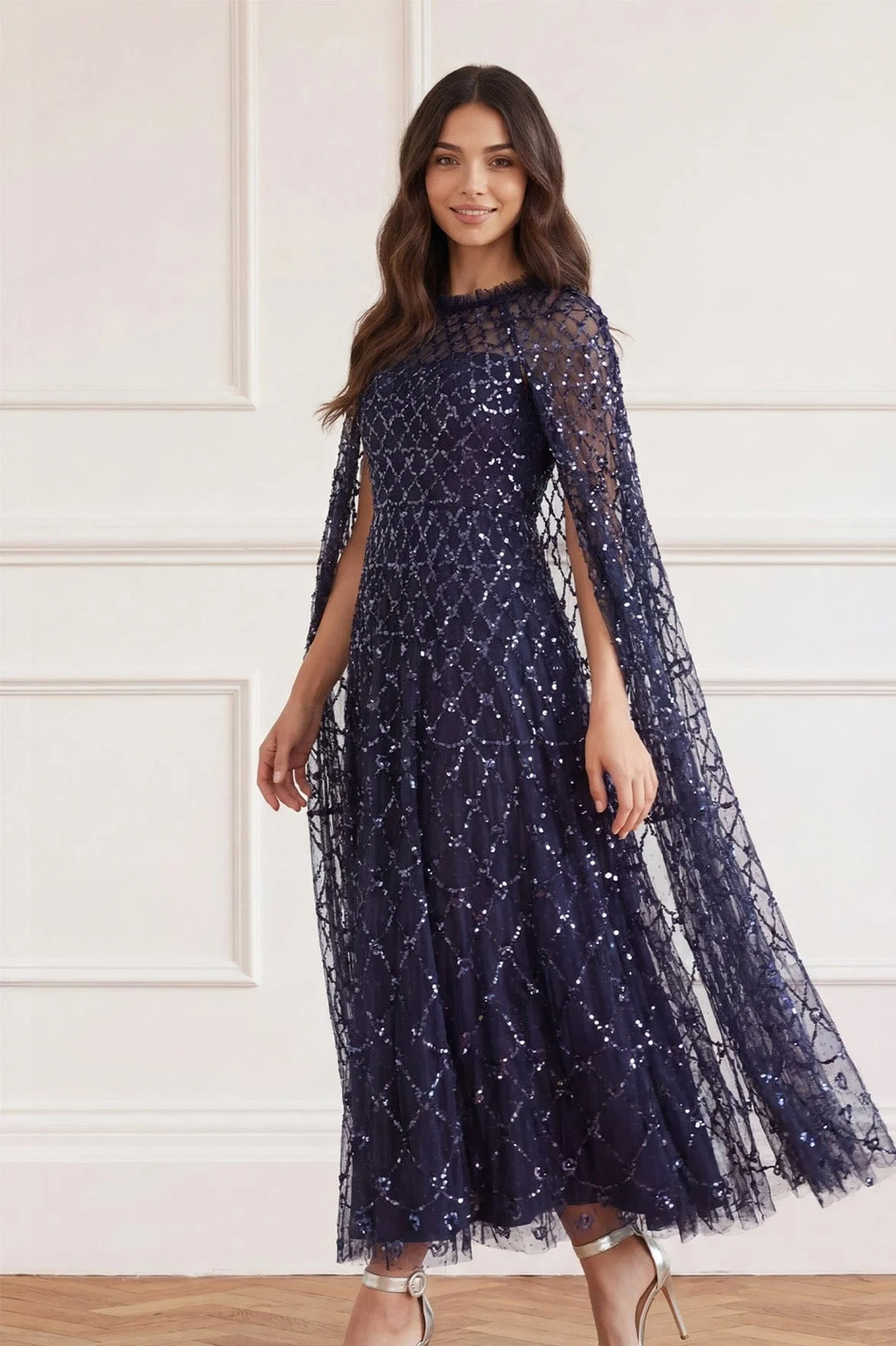 Heart Lattice Ankle Gown