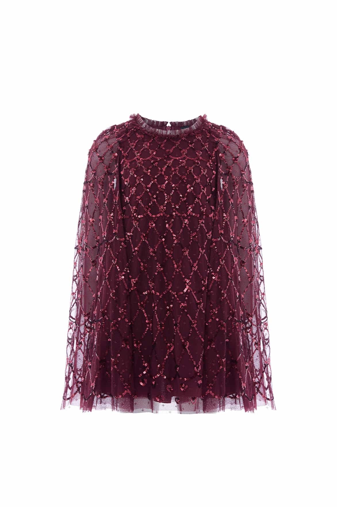 Heart Lattice Cape Kids Dress - Image 3