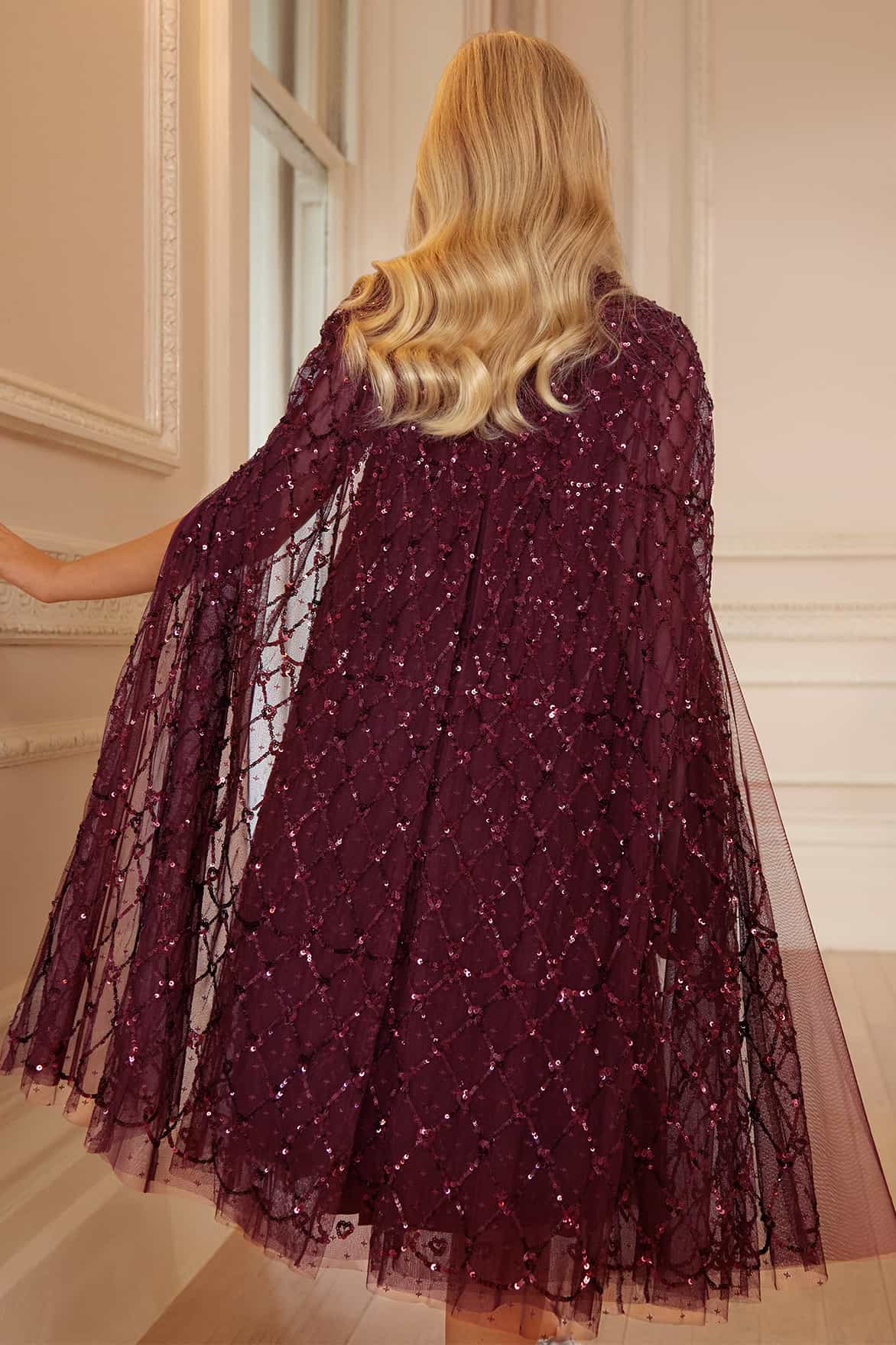 Heart Lattice Cape Kids Dress - Image 5