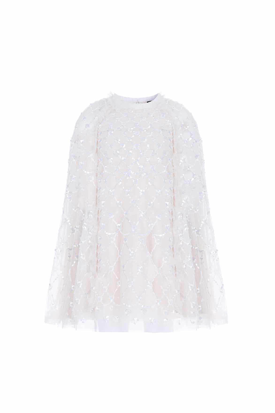 Heart Lattice Cape Kids Dress - Image 3