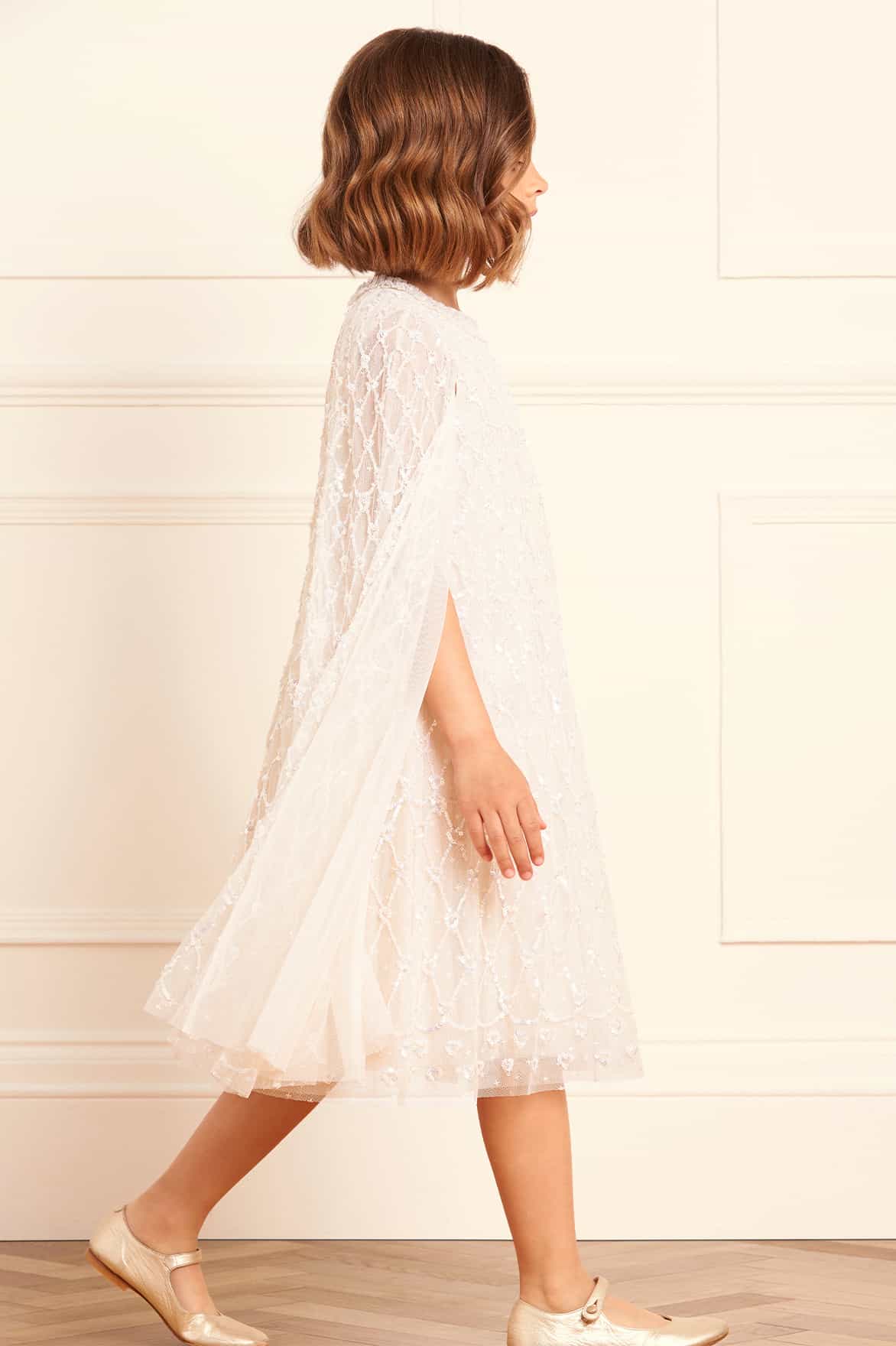 Heart Lattice Cape Kids Dress - Image 5
