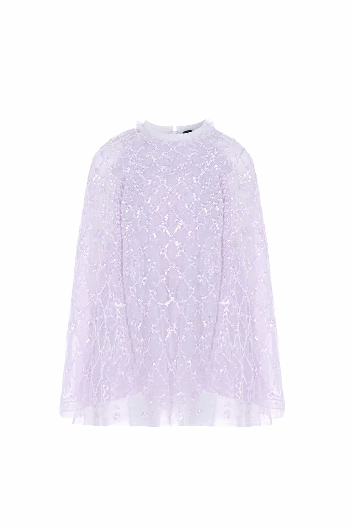 Heart Lattice Cape Kids Dress - Image 3