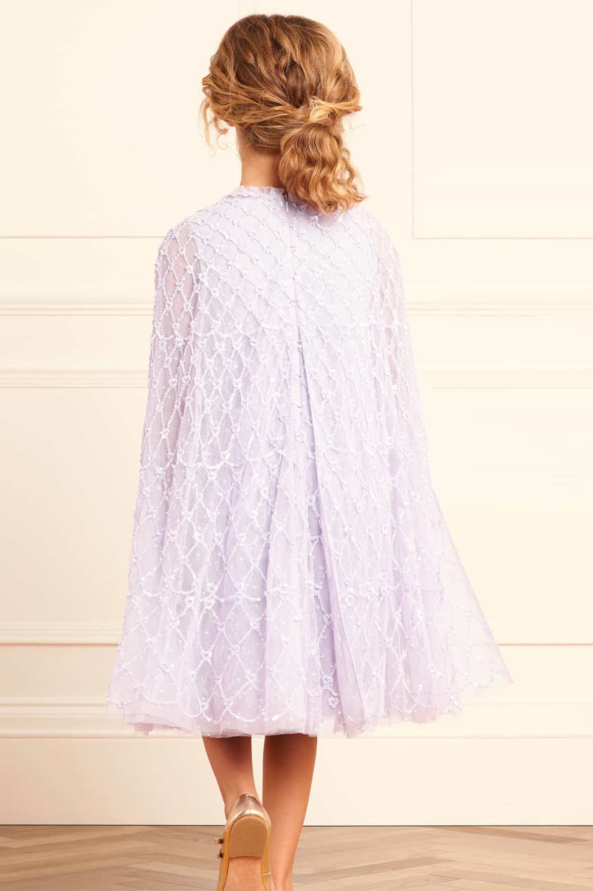 Heart Lattice Cape Kids Dress - Image 6