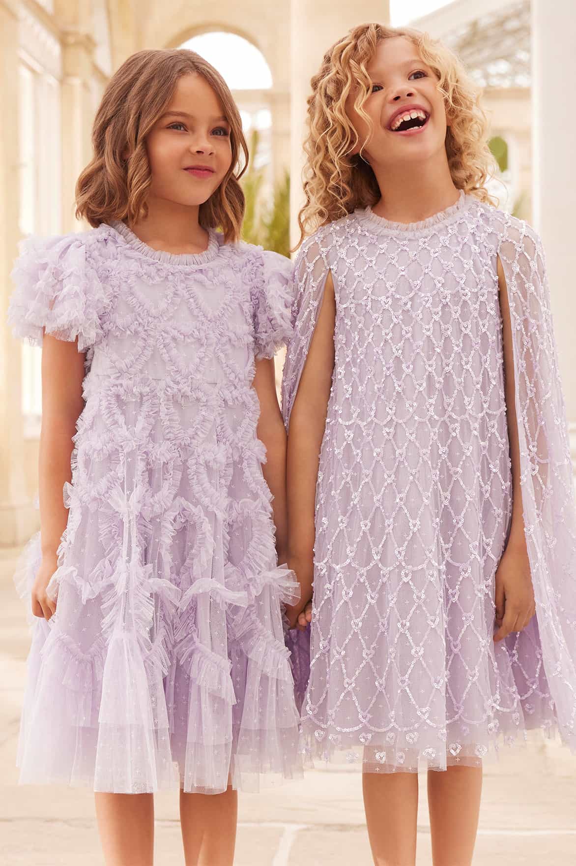 Heart Lattice Cape Kids Dress - Image 7