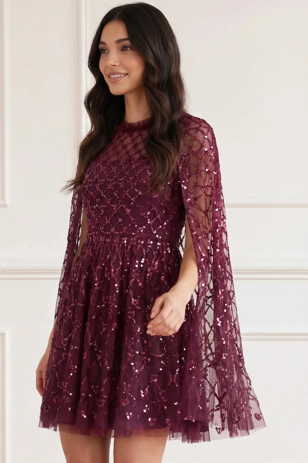 Heart Lattice Micro Mini Dress - Image 2