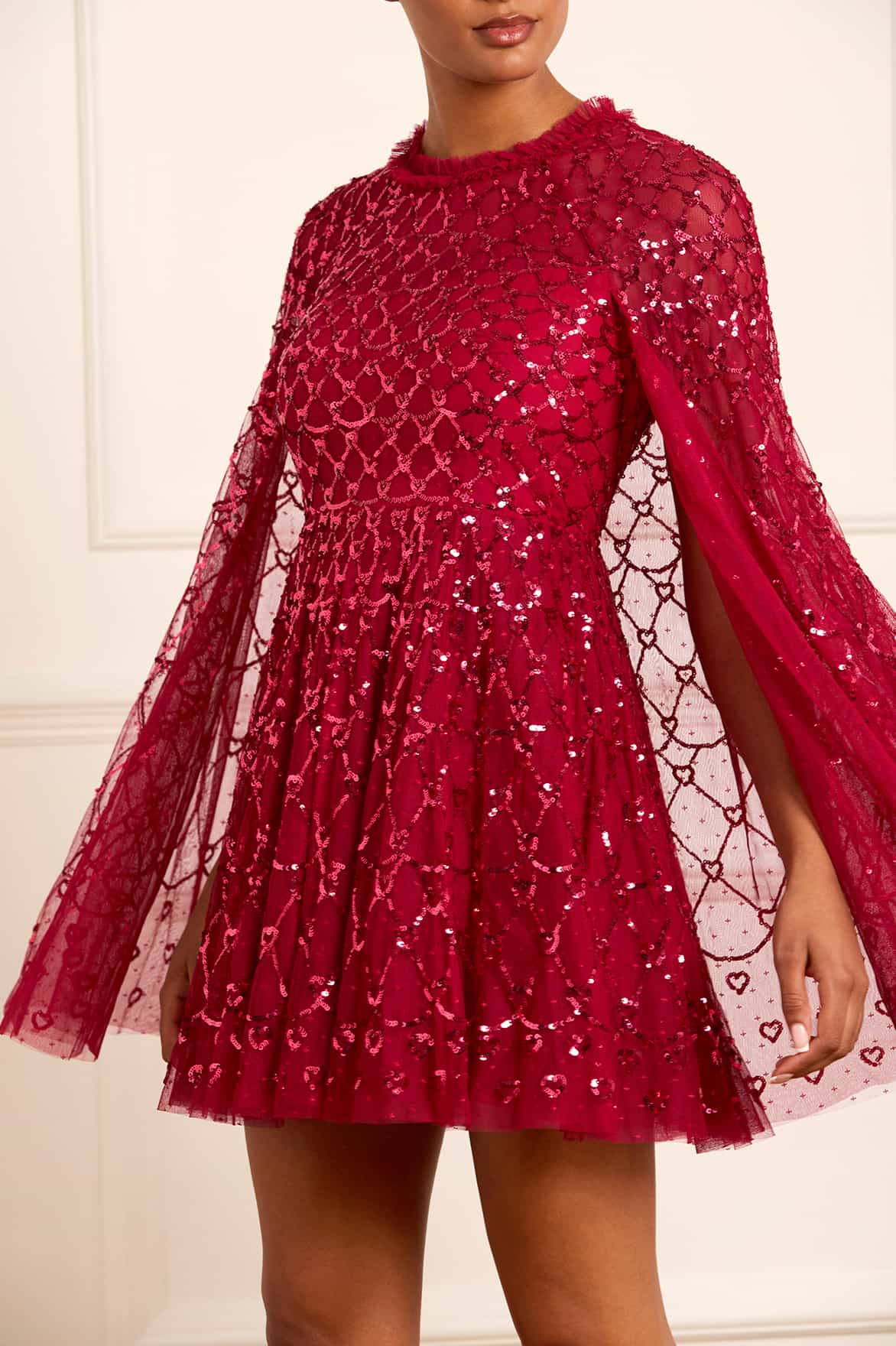 Heart Lattice Micro Mini Dress - Image 5