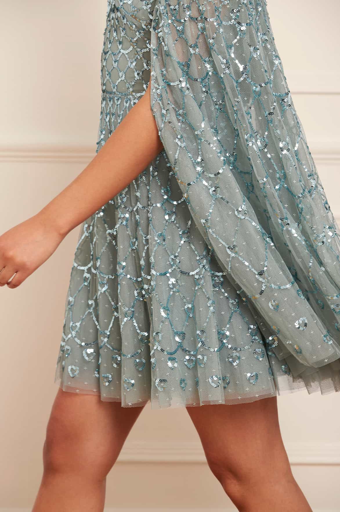 Heart Lattice Micro Mini Dress - Image 4
