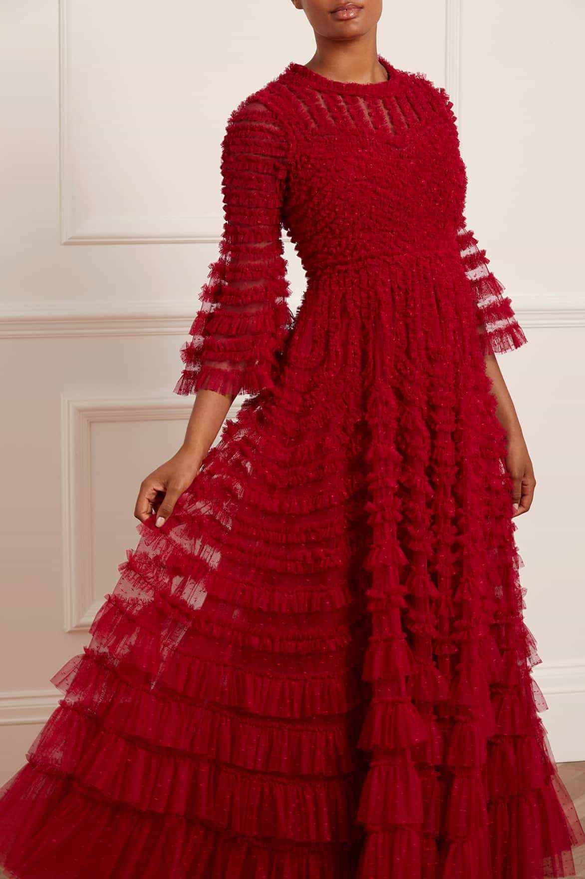 La Vie En Rose Round Neck Gown - Image 5