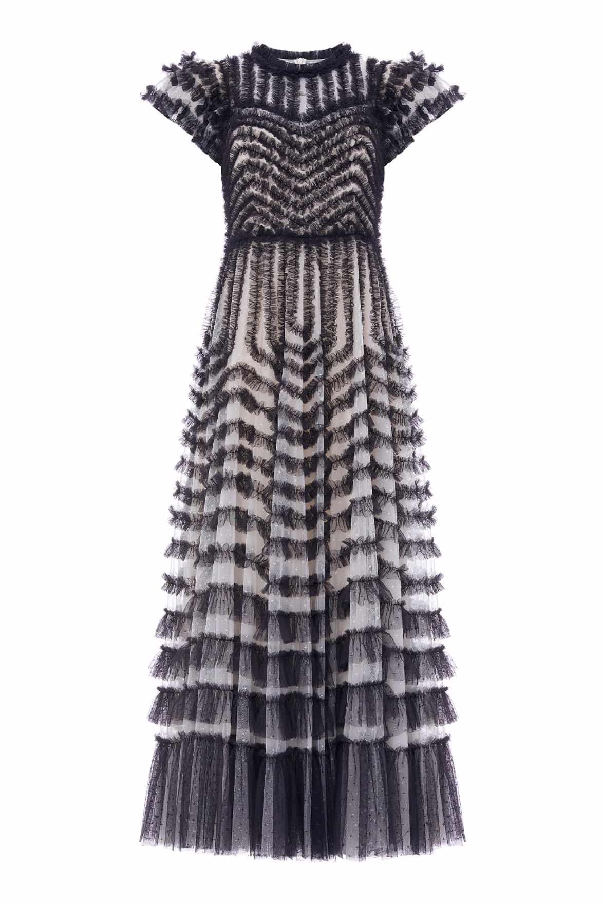 La Vie En Rose Round Neck Short Sleeve Gown - Image 3